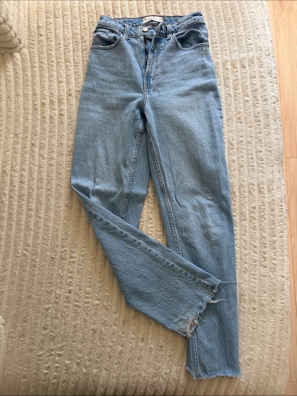 Abercrombie & Fitch Light Blue Straight-Leg Jeans